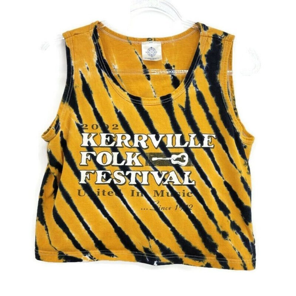 Kerrville Folk Festival Band Tee Shirt Tie Dye Texas Retro Y2K Colorful Tank Top